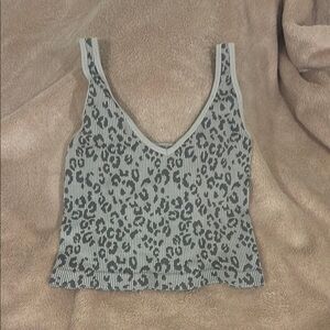 Leopard Print V-Neck Tank Top